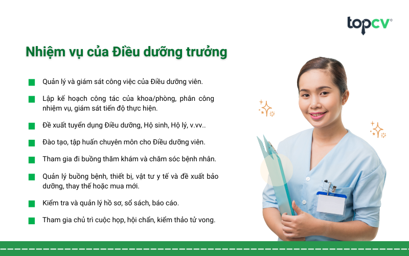 Mô tả công việc của Điều dưỡng trưởng